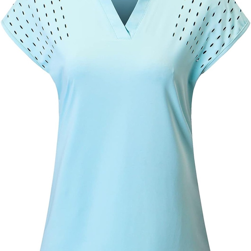 Felisou Women's Golf Shirt,‎ breathable, Four-Way Stretch Short Sleeve